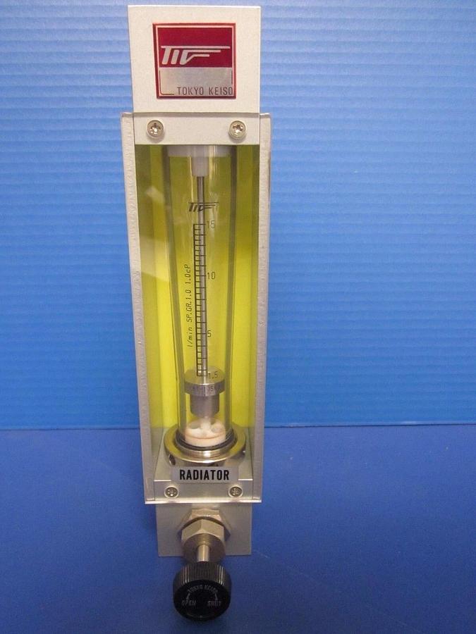 Used TOKYO KEISO 15-1.5 l/min Purgemeter with 3/4" and 1" Connection Fittings