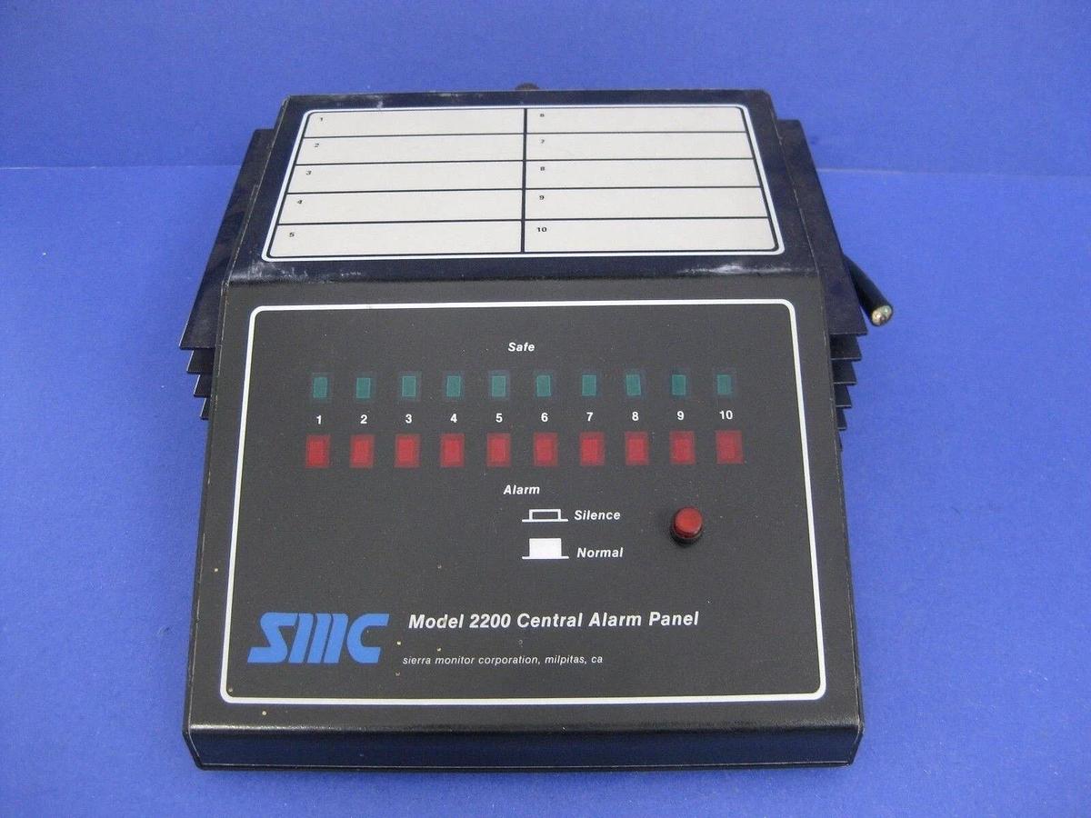 Used SMC Sierra Monitor Model 2200 Central Alarm Panel