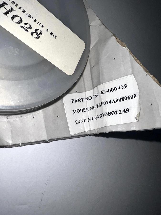 Used Norcal ISO 63 BF DIASAH028 ISO-63-000-OF Blank Off Plate stainless steel, New
