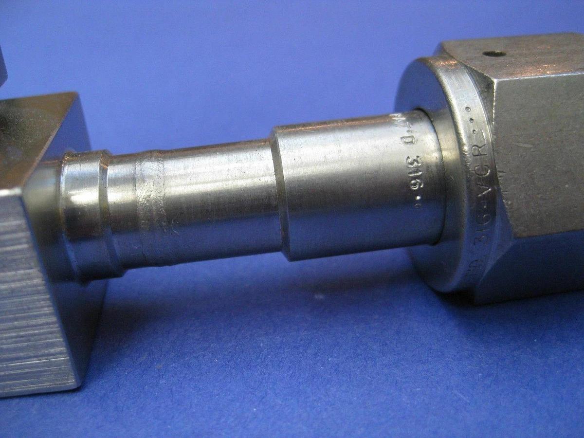 Used Swagelok SS-6BK-V19-1O Bellows Sealed Valve w/ NO Actuator, 1/2" FVCR, Used