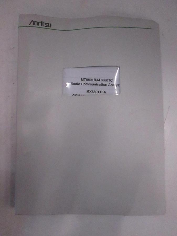 Used Anritsu MX880115A GSM Measurement Software Operation Manual, Eighth Edition, Use