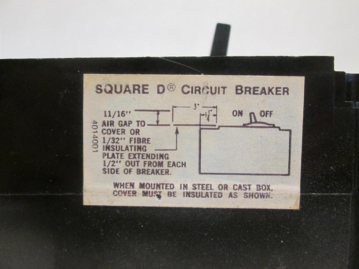 Used Square D FAL36030 Circuit Breaker, 30 AMP, 3 Pole