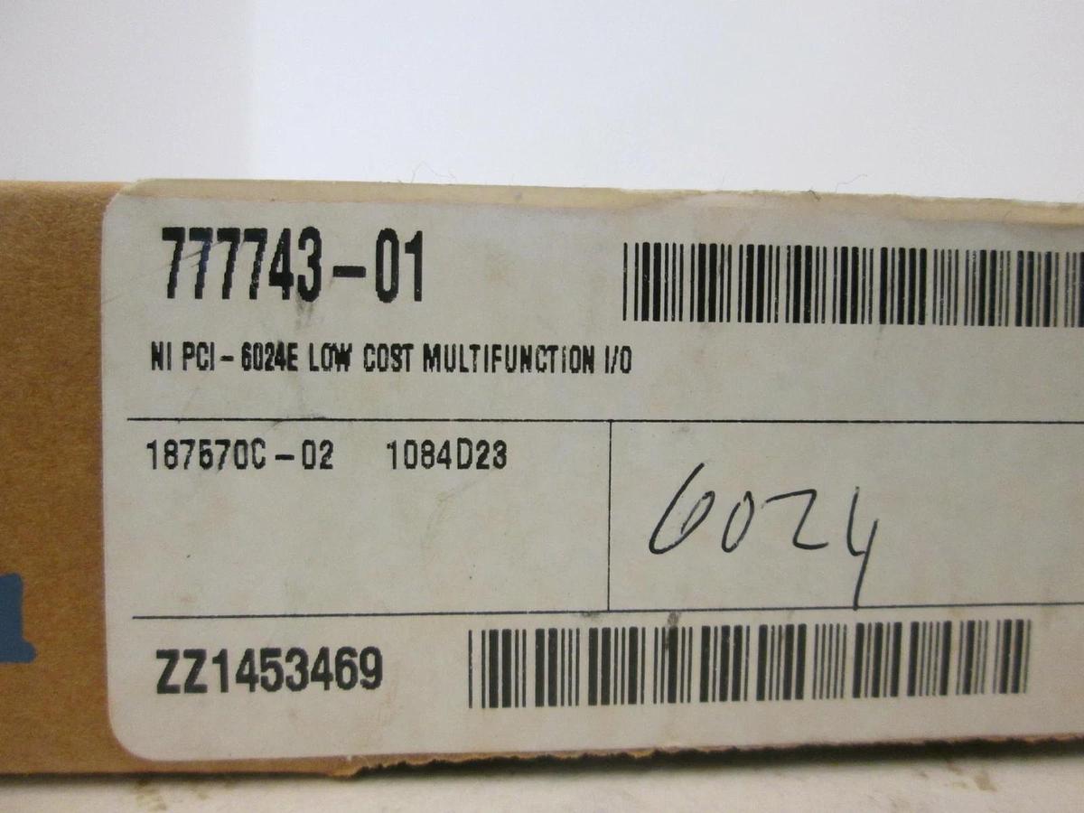 National Instrument, 777743-01, PCI-6024E, Low Cost Multifunction I/O, New