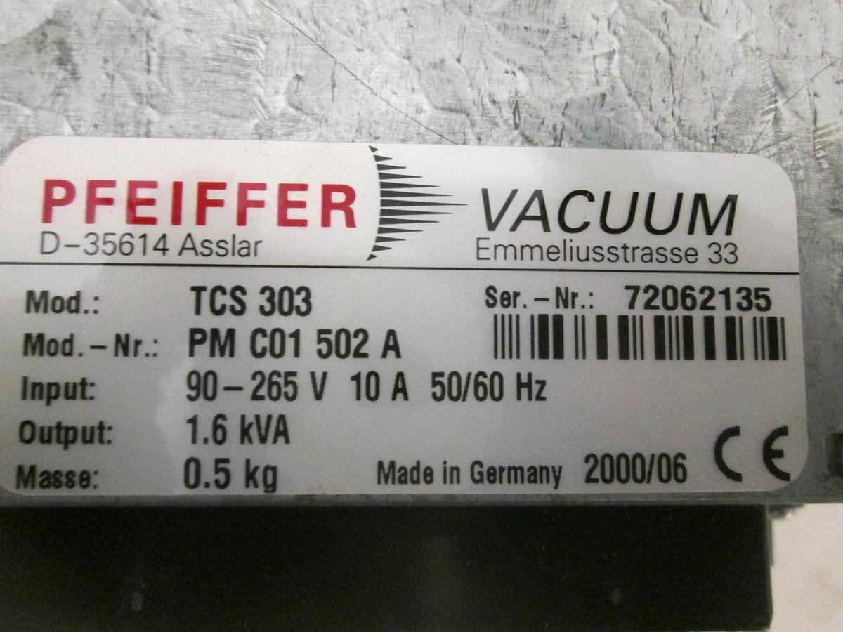 Used Pfeiffer, Vacuum Pump Control Unit, TCS 303, Used