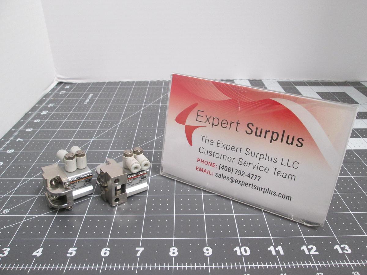 Used SMC CQ2B12-5DC Compact Pneumatic Cylinder Lot of 2 