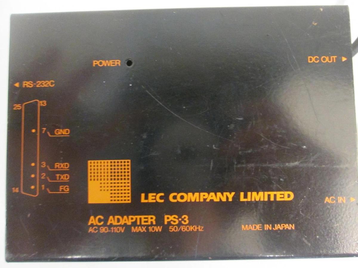 Used LEC Company Limited AC Adapter PS-3, 50/60KHz, Used