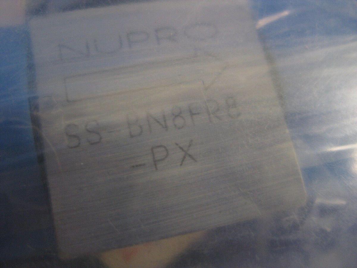Used Nupro  SS-BN8FR8-PX Bellows Sealed Manual Valve, New in Double Wrap