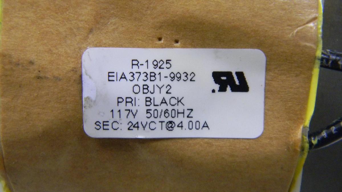 Used RU R-1925 Transformer, E1A373B1-9932, 117 V, 50/60 HZ, 24VCT @ 4.00A, New
