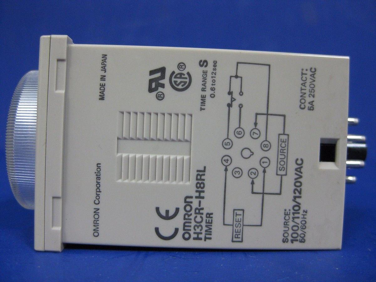 Used OMRON H3CR-H8RL Time Delay Relay, 0 .6 to12 SECONDS, Used