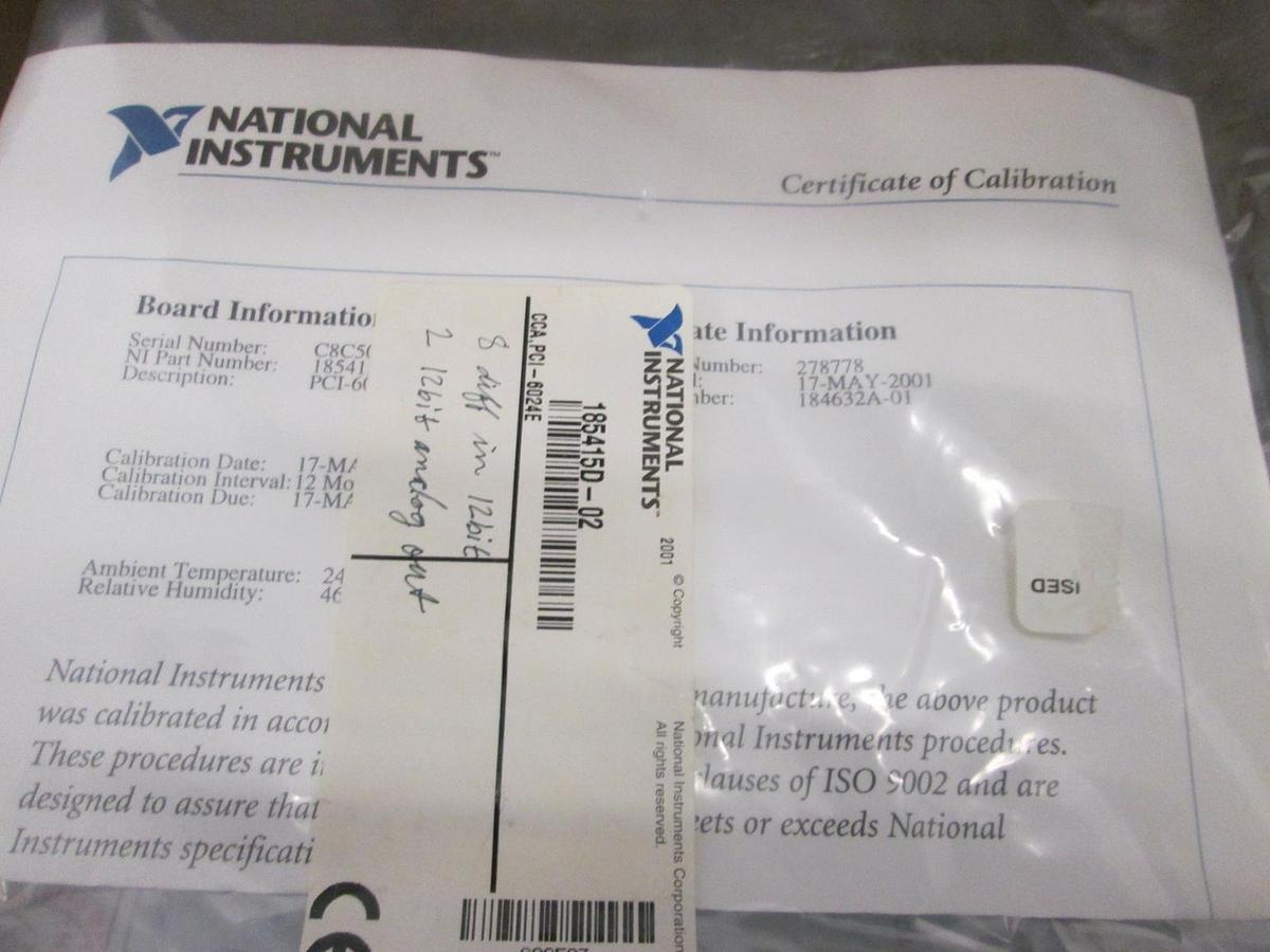 National Instrument, 777743-01, PCI-6024E, Low Cost Multifunction I/O, New