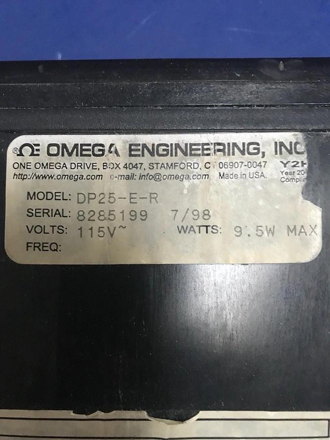 Used Omega DP25-E-R Panel Meter and Controller w/ Dual Alarms, Used