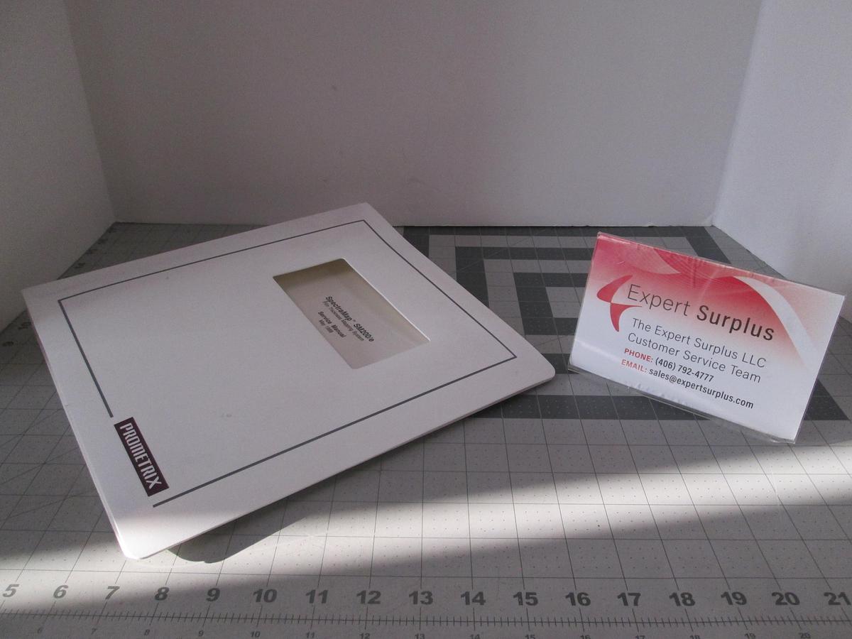 Used Tencore, SpectraMap SM200/e, Film Thickness Mapping System, Service Manual, Used