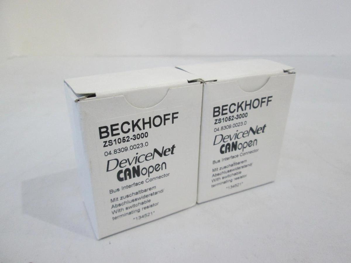 Beckhoff, ZS1052-3000, DeviceNet Interface Connector, New, Lot of 2