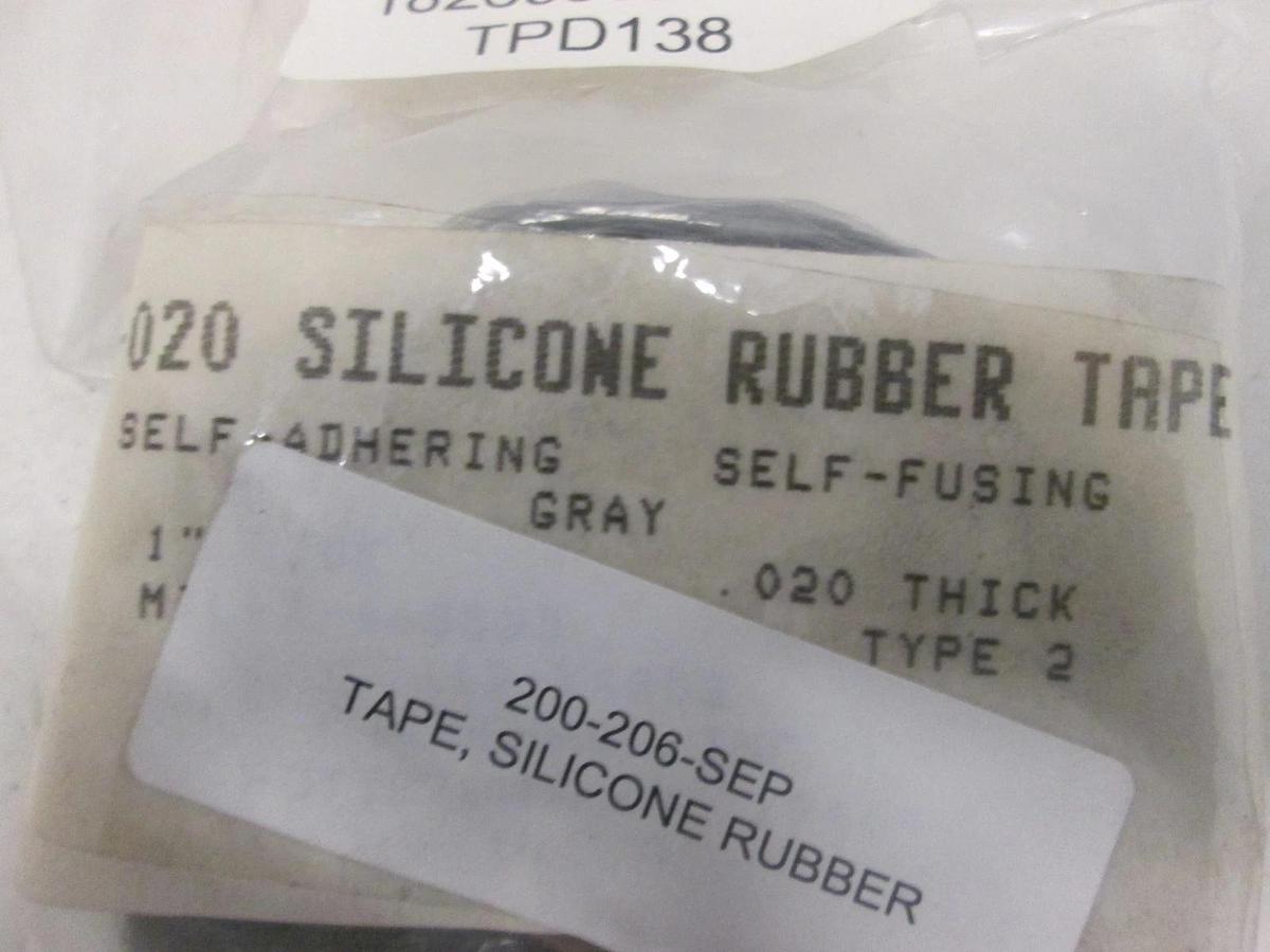 Gudebrod, Inc, G1-020, G1-020 SILICON RUBBER TAPE GREY, 1"w x .020thick, New