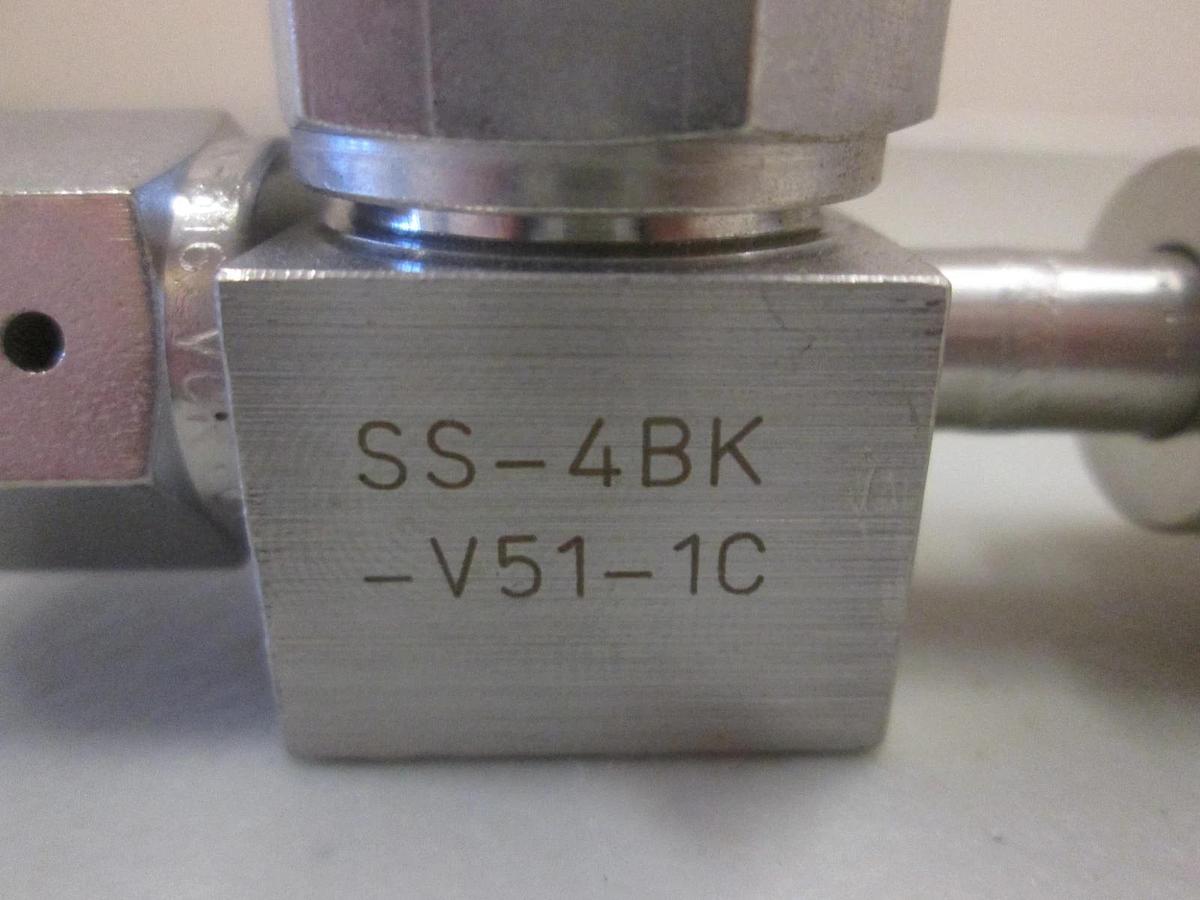 Used Nupro SS-4BK-V51-1C Bellow Sealed Valve w/ Gaskleen Filter, Used
