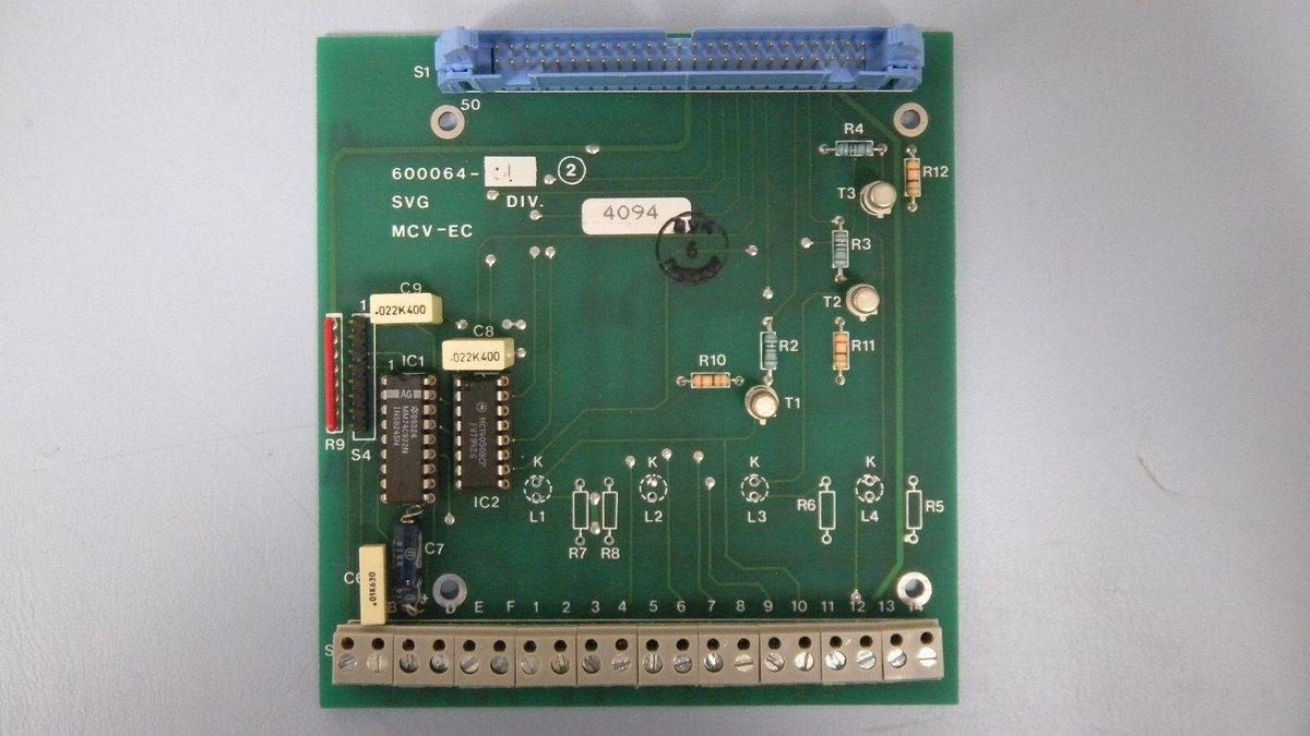Used SVG 600064-01, MVC-EC, PCB Assembly, Working When Removed