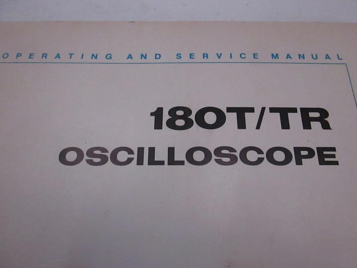 Used HP 180T/TR Oscilloscope Operating and Service Manual, Used