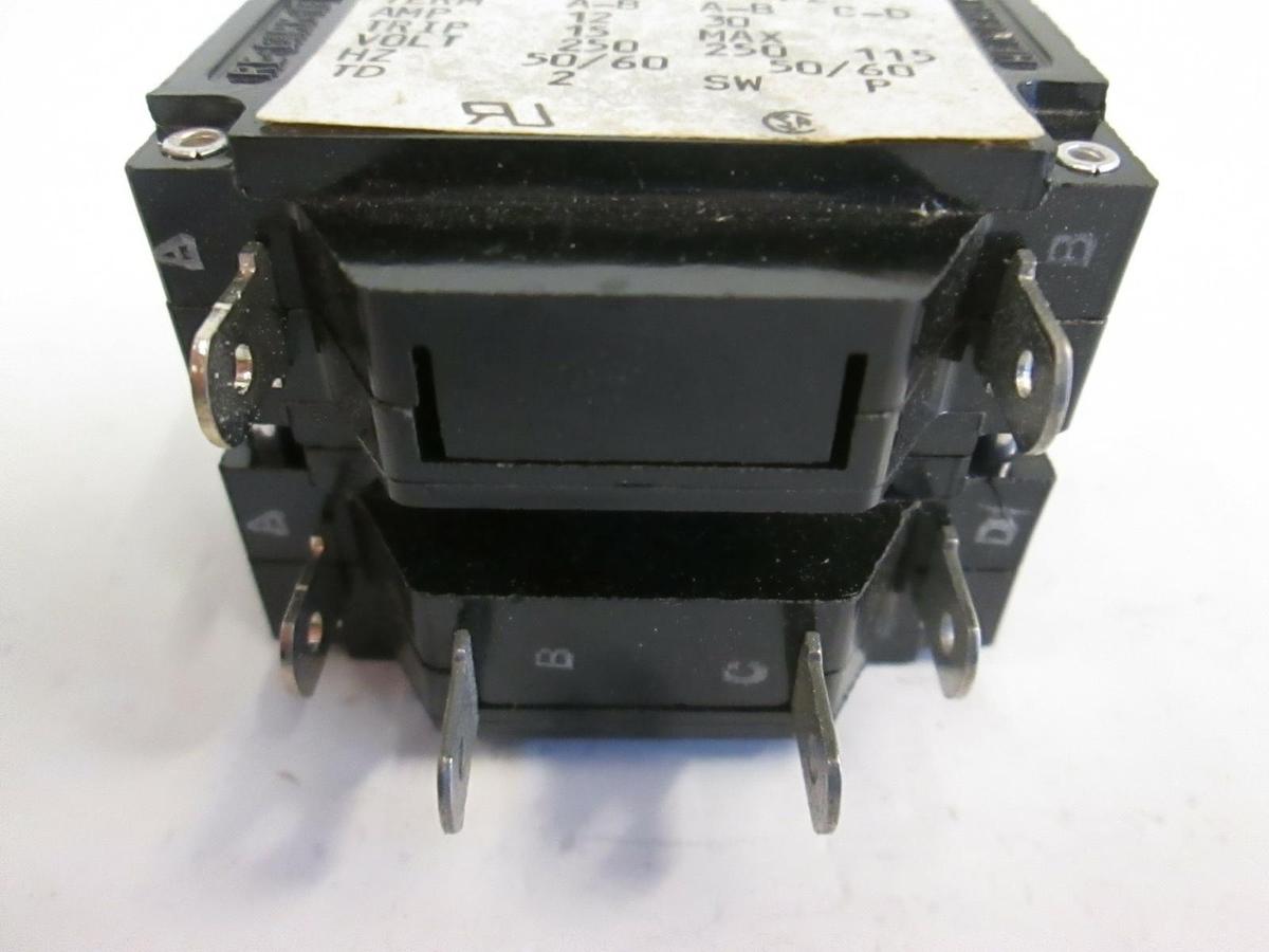 Used Heinemann JA2-A3A6-A, 2 Pole Circuit Breaker Switch- Used