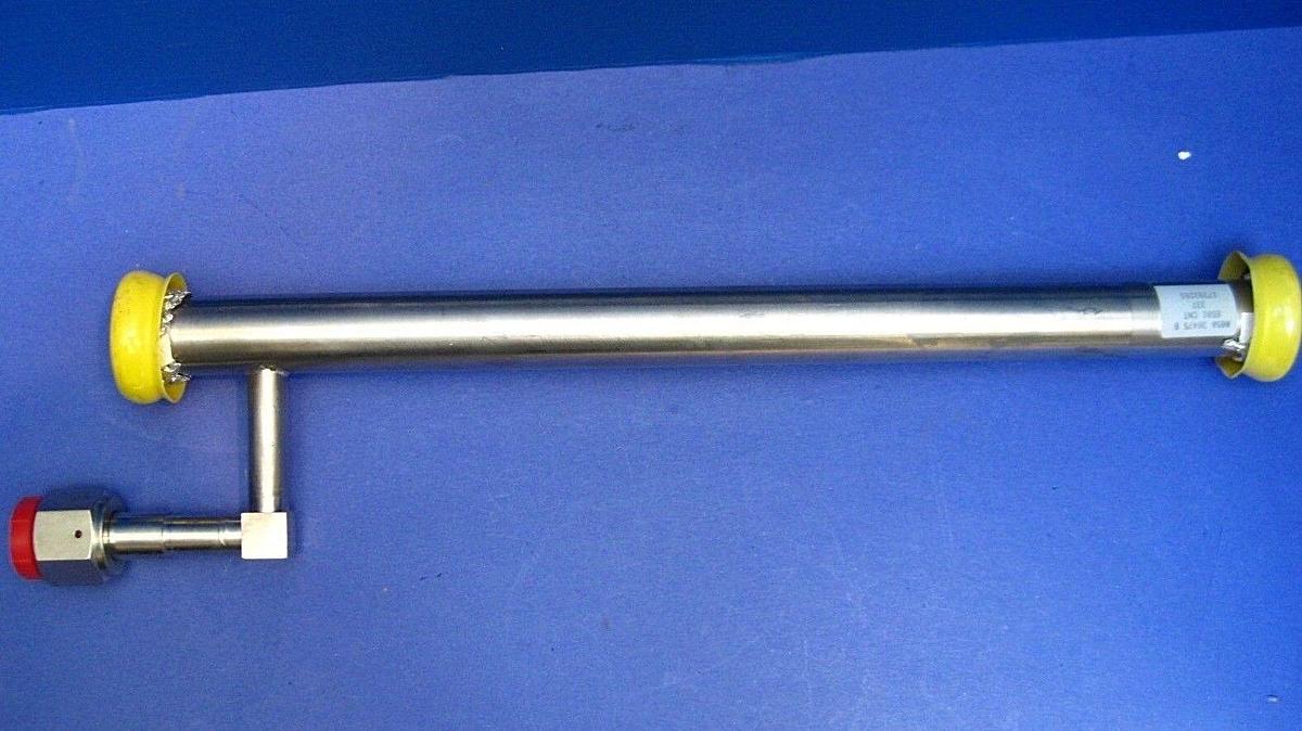 Used Vacuum Tube Weldment,14.5" SS Pipe NW25 Flanges w/ 1/2" FVCR Port New
