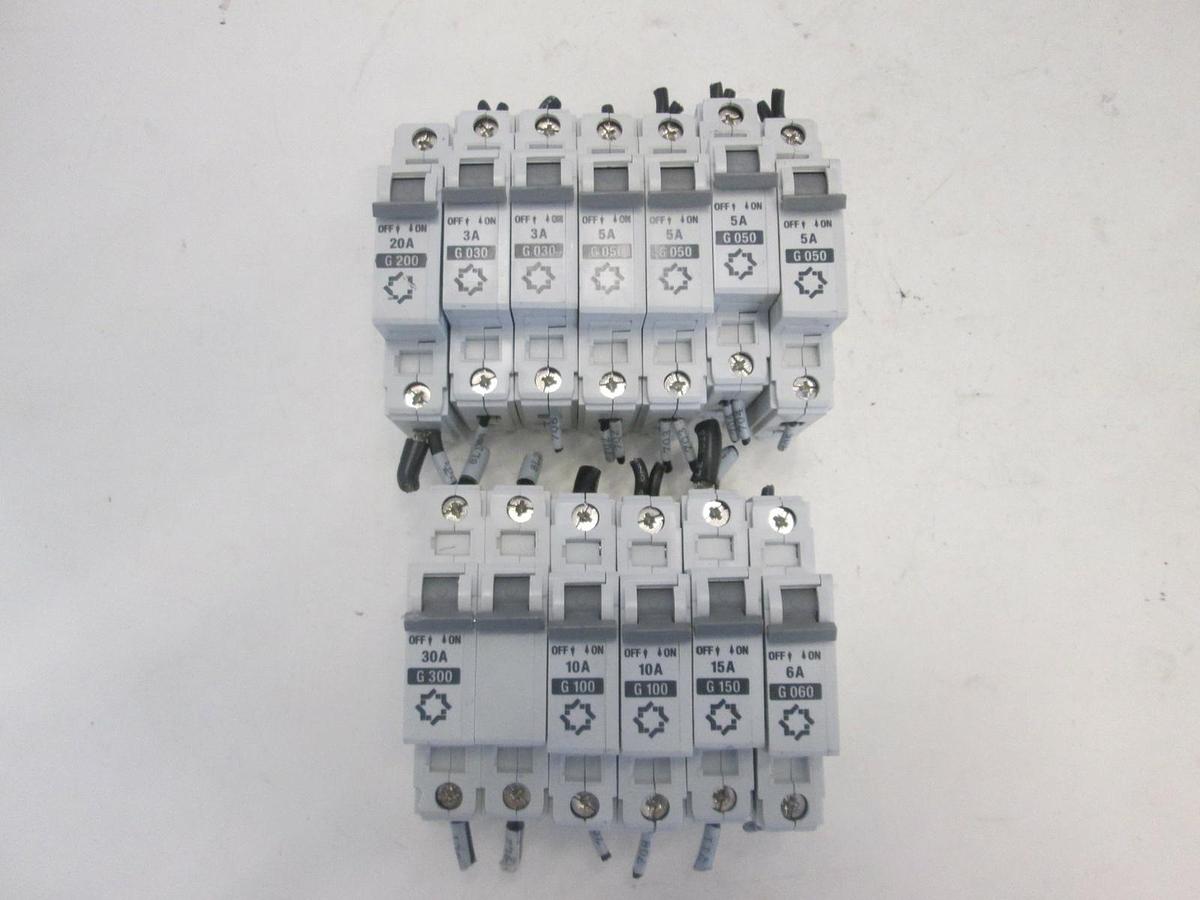 Used Schurter, AS168X-CB2, AS168X-CB1 Circuit Breakers, Used, Mixed Lot of 12