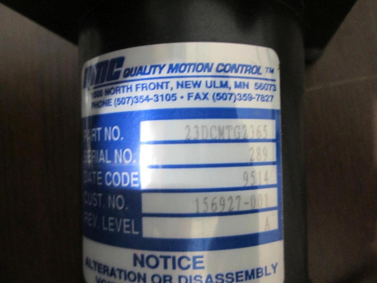Used QMC, 23DCMTG2365, Servo Motor Assy, 4GN180KA Gear Head, Used