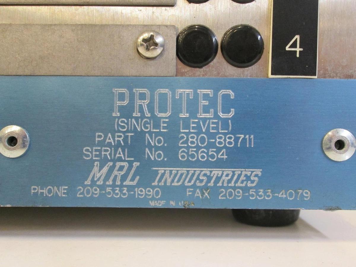 Used MRL Industries PROTEC Single-level 280-88711