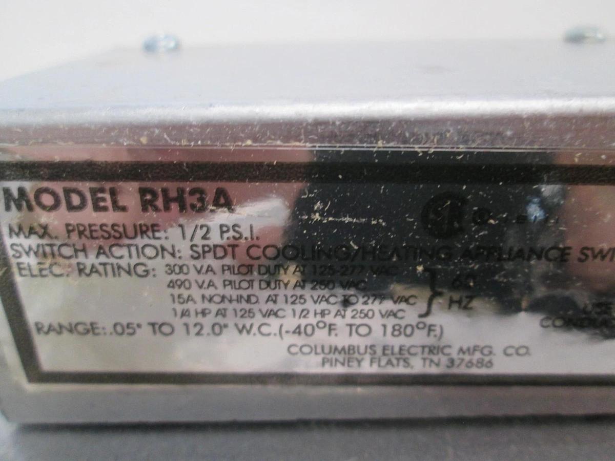 Columbus Electric, RH3A, Air Switch Pressure Control, New