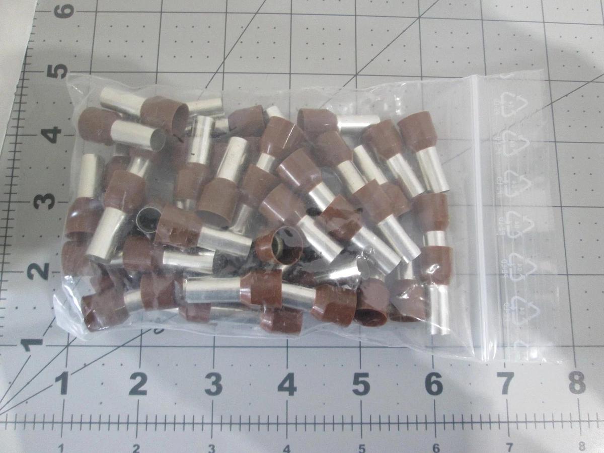 Weidmuller, 0317000000, Ferrule, End, Cable, 4 AWG, BR, New, Lot of 50