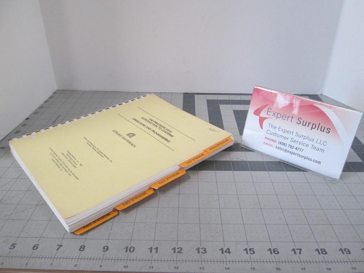 Used AMAT, Precision 5000, Intro to Systems, Operations and Programming Manual, Used