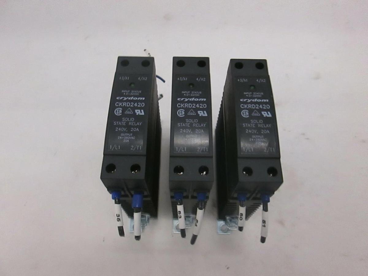Used Crydom, Solid State Relay, CKRD2420, Used, Lot of 3