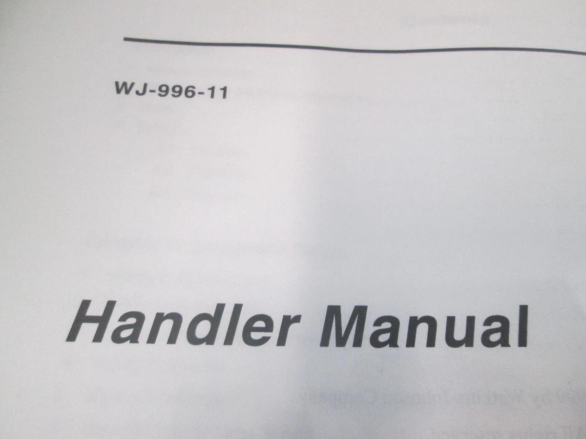 Used Watkins Johnson, Handler Manual, WJ-996-11, Used