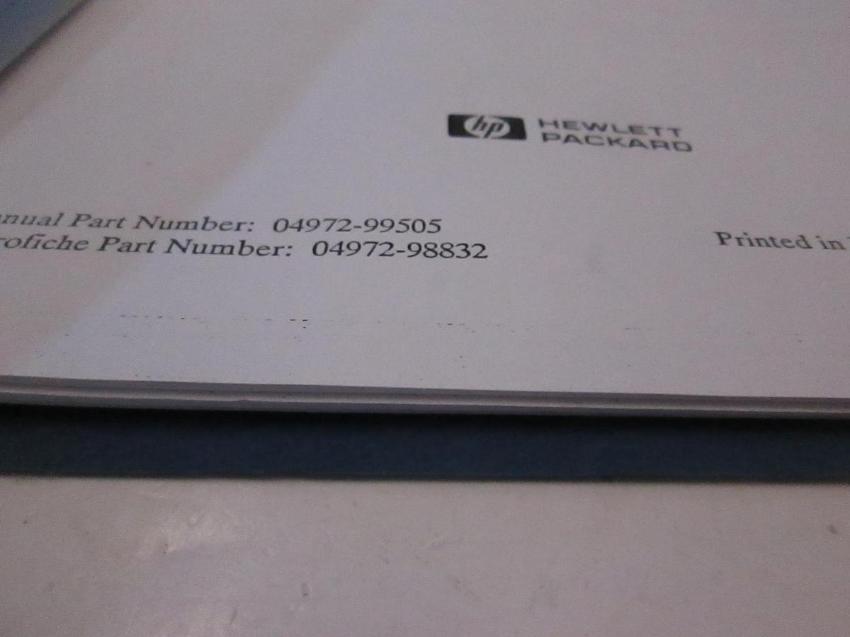Used HP 4972A LAN Protocol Analyzer Utility Discs User's Guide, Used