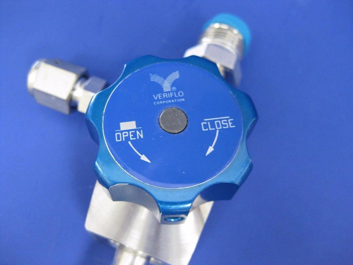 Used Veriflo 935TS8VCR8MP1VCRMK High Flow Valve, High Purity, 1/2"MVCR w/ Purge Port