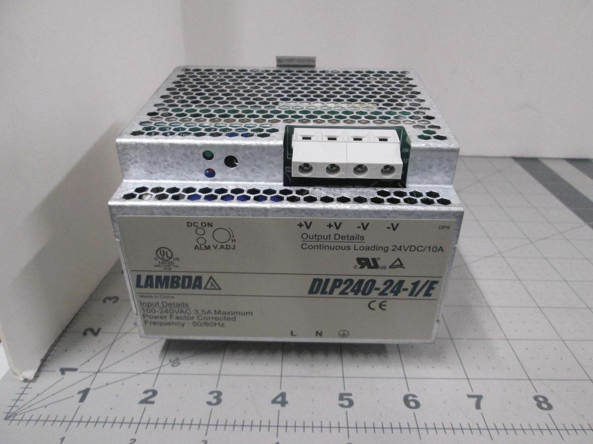 Used Lambda, DLP240-24-1/E, Power Supply, 100-240VAC, 3.5A Max, 50/60Hz, Used