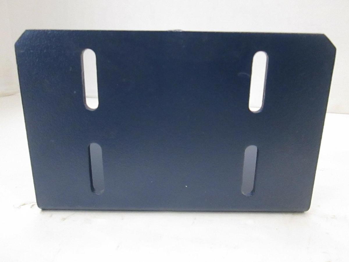 Used 3.5x5.2 inch Blue Powder Coated Aluminum Gen Purpose Bracket, New w gusset