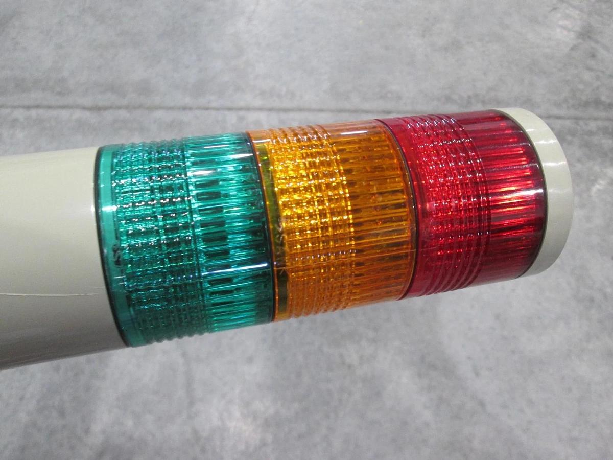 Used Patlite, Model LME-T, Signal Tower, Green, Red, Yellow, 24V, AC/DC, Used