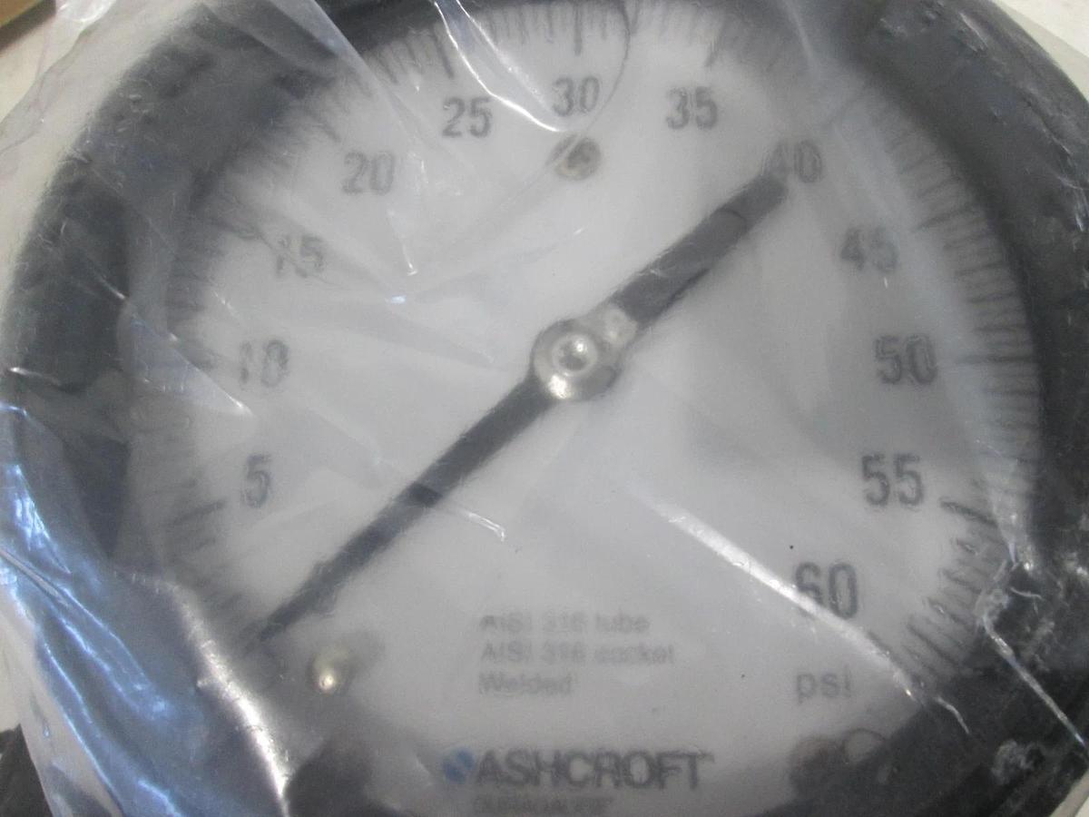 Ashcroft, Duragauge, 4-1/2", 45-1279-SSL-04L-60, Silicone Fill, New