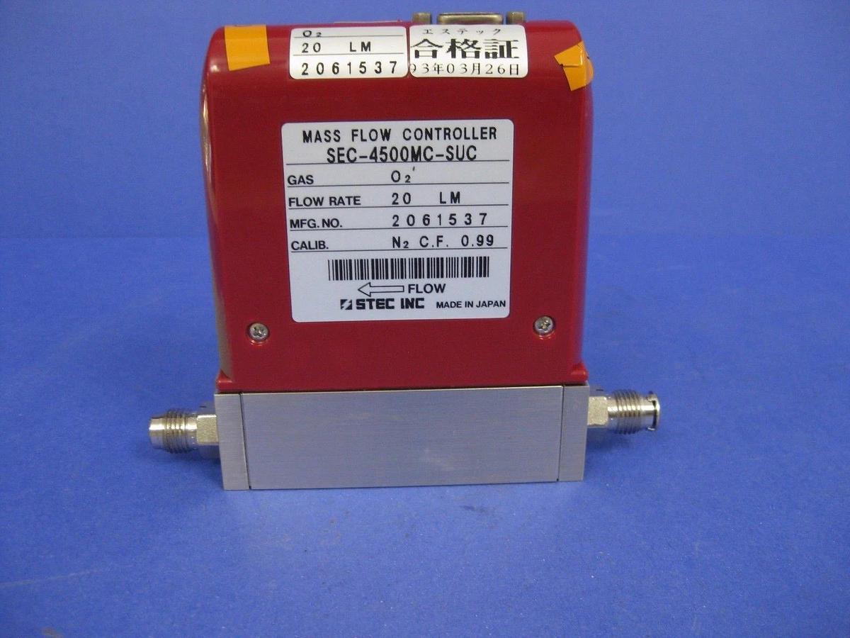Used Stec SEC-4500MC-SUC Mass Flow Controller 20 SLM, O2, Used