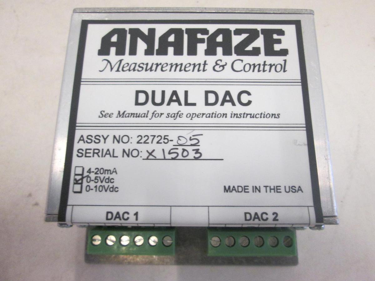 Used Anafaze, 22725-05, Dual DAC Measurement and Control Transmitter, Used