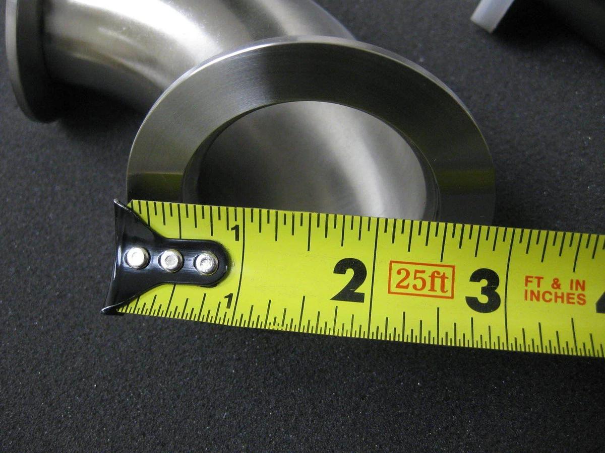 Stainless Steel Vacuum 3.5" 90° Elbow w/ NW50 Flanges, Lot of 10 NEW