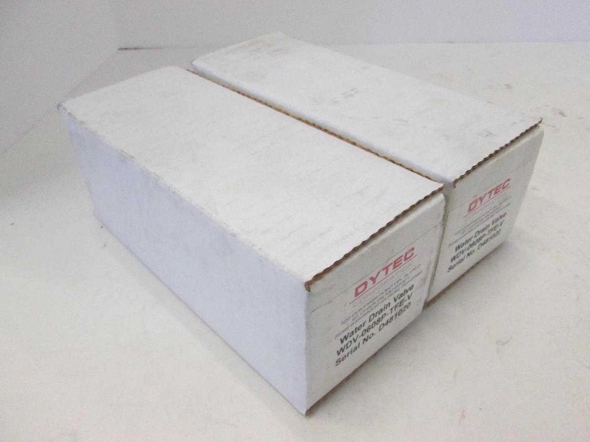 Dytec, Water Drain Valve, WDV-0608P-TFE-V, New, Lot of 2