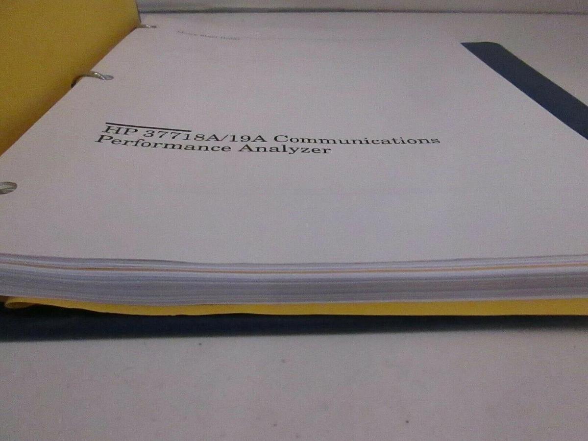 Used HP 37718A/19A Communications Performance Analyzer, Quick Start, Used