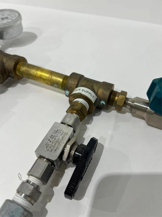 Used Air Gas, 4835000-20-000 Gas Regulator Assy w/ 2 Gauges & 2 Valves, Used