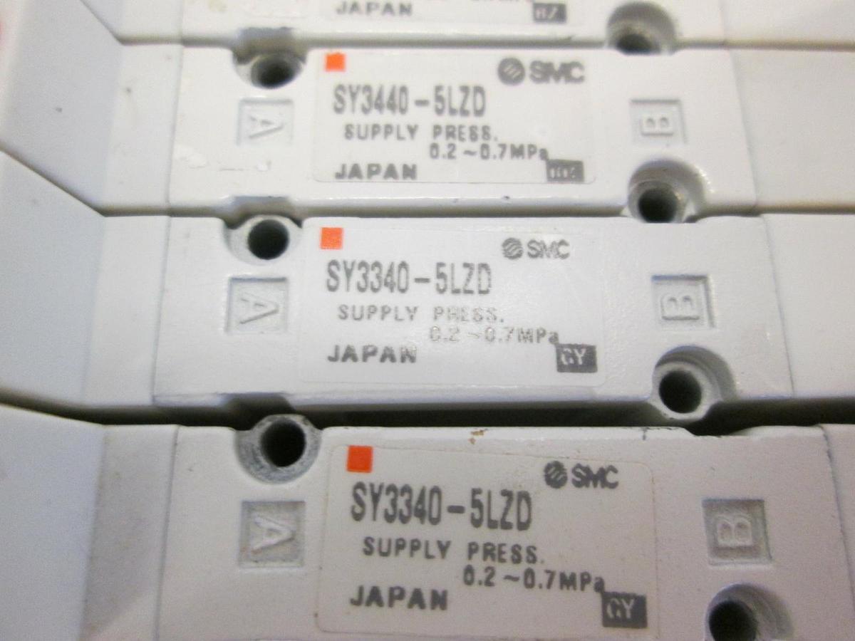 Used SMC, SY3340-5LZD, Solenoid Valve, Used, Lot of 4