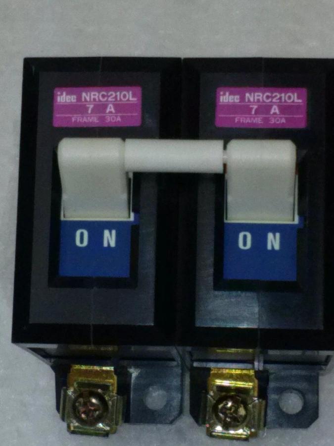 Used TEL Tokyo Electron NRC21OL Gas Box Circuit Breaker, 2 pole, 7 amp 220V, take out