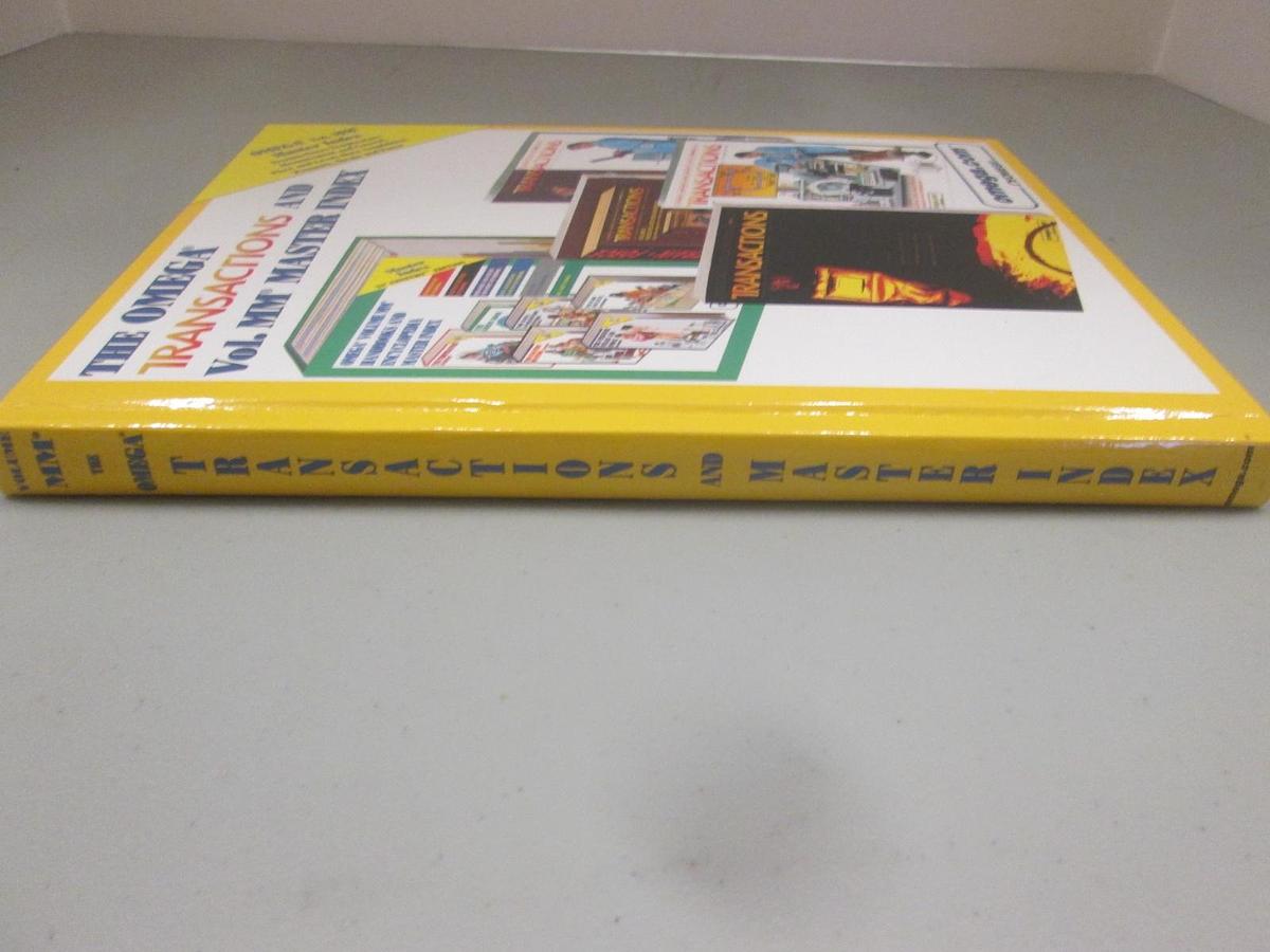Used Omega, Transactions and Vol. MM Master Index, Used