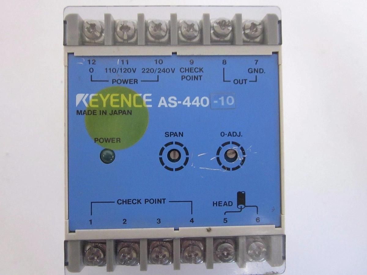 Used Keyence AS-440-10 Sensor Amplifier Unit, 110/120/220/240V