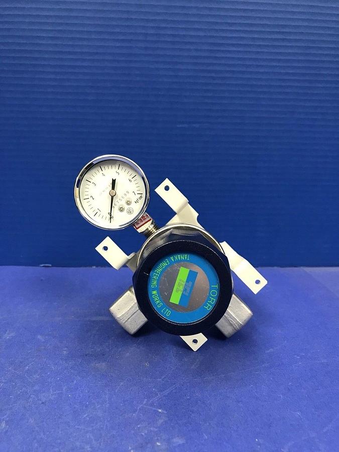 Used Tanaka Engineering TORR- 50LU6 Regulator w/ Gauge, TEL Tokyo Electron, Used