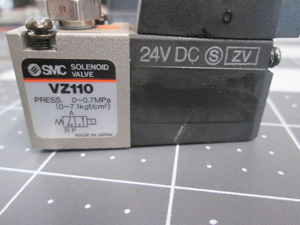 Used Lot of 5, SMC, VZ110, 3-PORT Pneumatic Solenoid Valves Used Industrial