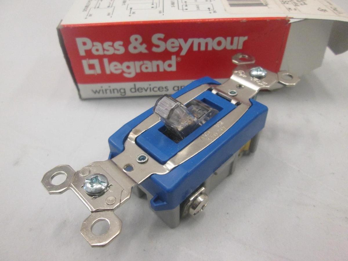 Used Pass & Seymour, PS15AC1-CPL, Single Pole Pilot Switch, 15A, 120VAC, New